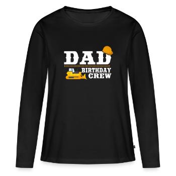 Papa Birthday Crew Construction Theme - Women's Premium Organic Long Sleeve Shirt - black - Front - Julia (174cm)