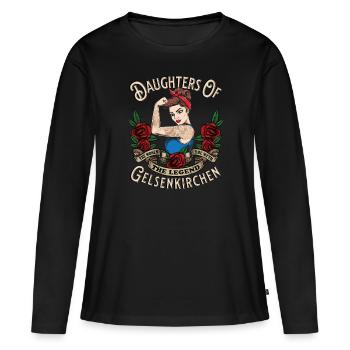 Gelsenkirchen Frau filles de Gelsenkirchen - T-shirt manches longues Premium bio Femme - noir - Devant - Julia (174cm)