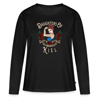 Kiel Frau Geschenk filles de Kiel Frauen - T-shirt manches longues Premium bio Femme - noir - Devant - Julia (174cm)