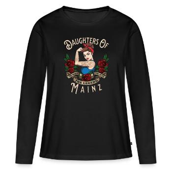 Mayence Frau Geschenk filles de Mayence Frauen - T-shirt manches longues Premium bio Femme - noir - Devant - Julia (174cm)