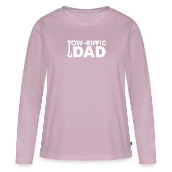 Tow-Riffic Dad, Lustiger Pannen LKW Vater - Frauen Premium Bio Langarmshirt - Altrosa - Vorne - Julia (174cm)
