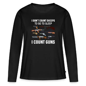 Armes et munitions Patriot Weapons Collector Life - T-shirt manches longues Premium bio Femme - noir - Devant - Julia (174cm)