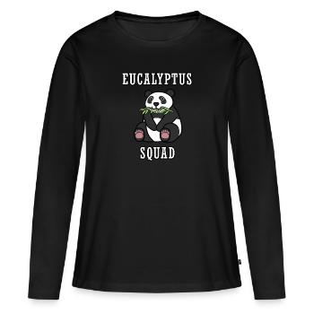 Eucalyptus Squad | - T-shirt manches longues Premium bio Femme - noir - Devant - Julia (174cm)