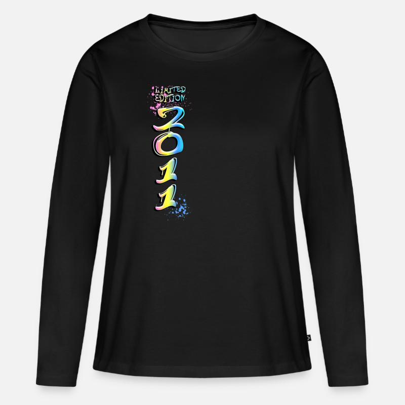 Limited Edition 2011 Graffiti - Frauen Premium Bio Langarmshirt - Schwarz