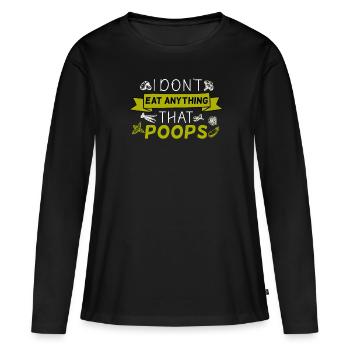 Lustig Ich bin Veganer Sprichwort - Frauen Premium Bio Langarmshirt - Schwarz - Vorne - Julia (174cm)