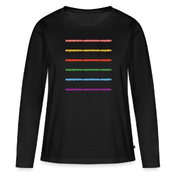 Crayon Lines Simple Artwork - Women's Premium Organic Long Sleeve Shirt - black - Front - Julia (174cm)