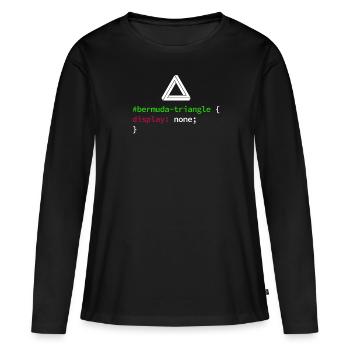 Code de codage des développeurs de programmeurs Web et CSS - T-shirt manches longues Premium bio Femme - noir - Devant - Julia (174cm)