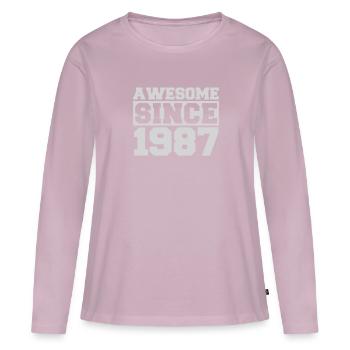 Awesome since 1987 - Frauen Premium Bio Langarmshirt - Altrosa - Vorne - Julia (174cm)