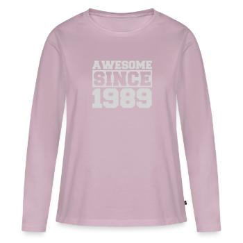 Awesome since 1989 - Frauen Premium Bio Langarmshirt - Altrosa - Vorne - Julia (174cm)