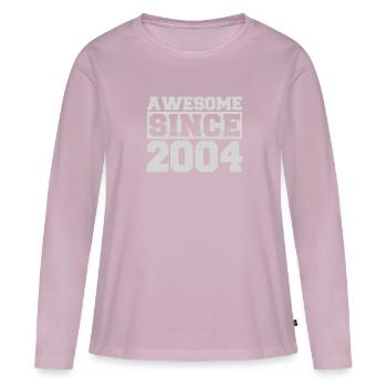 Awesome since 2004 - Frauen Premium Bio Langarmshirt - Altrosa - Vorne - Julia (174cm)