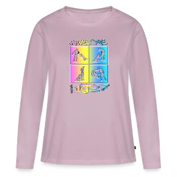 Awesome since 1987. Agility, Hundetraining - Frauen Premium Bio Langarmshirt - Altrosa - Vorne - Julia (174cm)