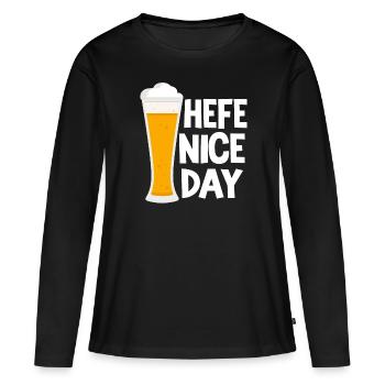 Weizenbier Brauer Hobbybrauer Hefe Nice Day Bier - Frauen Premium Bio Langarmshirt - Schwarz - Vorne - Julia (174cm)