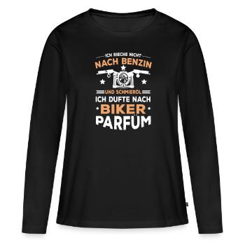 Ich Dufte Nach Biker Parfüm Biker Spruch - Frauen Premium Bio Langarmshirt - Schwarz - Vorne - Julia (174cm)
