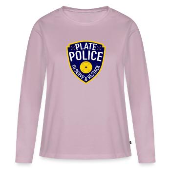 Plate Police Powerlifting - Women's Premium Organic Long Sleeve Shirt - dusky pink - Front - Julia (174cm)