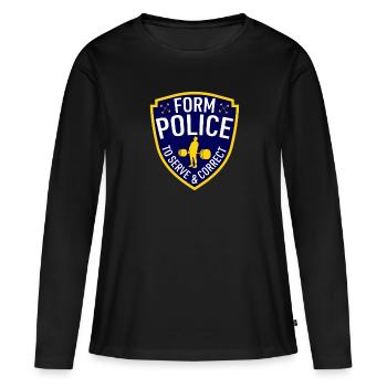 Form Police Powerlifting - Women's Premium Organic Long Sleeve Shirt - black - Front - Julia (174cm)