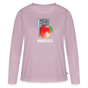 Mango- Oder Todesfruchtliebhaber Streichzitat - Frauen Premium Bio Langarmshirt - Altrosa - Vorne - Julia (174cm)
