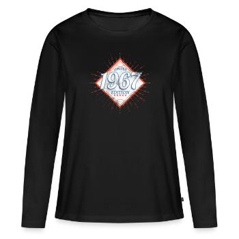 Limited Edition 1967 Vintage - Women's Premium Organic Long Sleeve Shirt - black - Front - Julia (174cm)