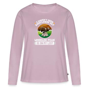 Wheeler Peak Is On My List Hiking Camping Hiker - Frauen Premium Bio Langarmshirt - Altrosa - Vorne - Julia (174cm)