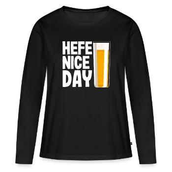 Levure Nice Day Funny Beer Hobby Brewer Wheat - T-shirt manches longues Premium bio Femme - noir - Devant - Julia (174cm)