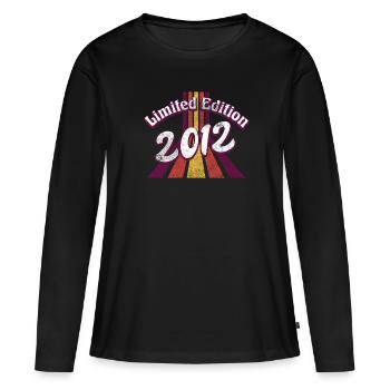 Edition Limitée Millésime 2012 - T-shirt manches longues Premium bio Femme - noir - Devant - Julia (174cm)