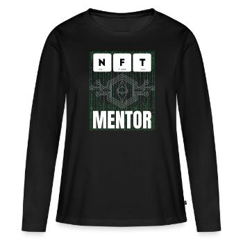 NFT Mentor non-fungible token for virtual - Women's Premium Organic Long Sleeve Shirt - black - Front - Julia (174cm)