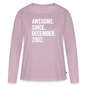 20 Years Old December 2002 20th Birthday - Women's Premium Organic Long Sleeve Shirt - dusky pink - Front - Julia (174cm)