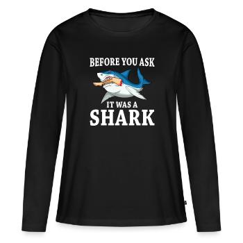 Chirurgie de la jambe en fauteuil roulant jambe perdue - T-shirt manches longues Premium bio Femme - noir - Devant - Julia (174cm)