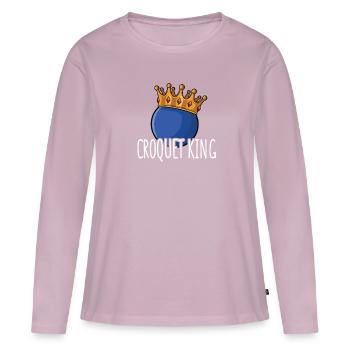 Croquet - Women's Premium Organic Long Sleeve Shirt - dusky pink - Front - Julia (174cm)