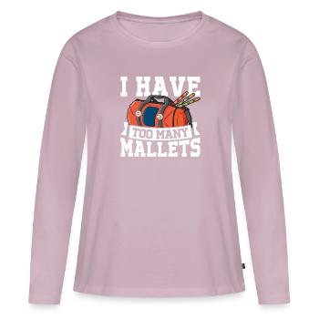 Croquet - Women's Premium Organic Long Sleeve Shirt - dusky pink - Front - Julia (174cm)