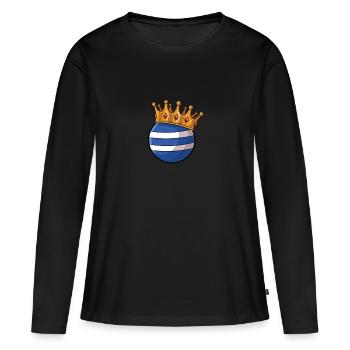 Croquet - T-shirt manches longues Premium bio Femme - noir - Devant - Julia (174cm)