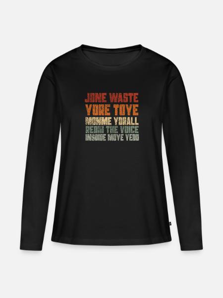 Jone Waste Yore Toye Monme Yorall RedIII The Voice - Frauen Premium Bio Langarmshirt - Schwarz