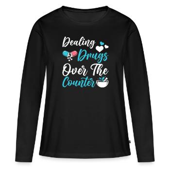 pharmacien médicaments médicaments cadeau du pharmacien - T-shirt manches longues Premium bio Femme - noir - Devant - Julia (174cm)