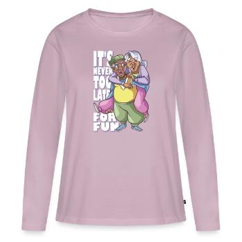 It's never too late to the funny retired Joy - Women's Premium Organic Long Sleeve Shirt - dusky pink - Front - Julia (174cm)