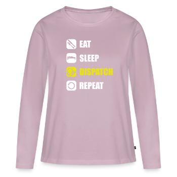 Verteiler Notrufstelle essen schlafen verteilen - Frauen Premium Bio Langarmshirt - Altrosa - Vorne - Julia (174cm)