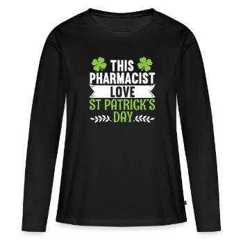 Apotheker Apotheke Dieser Apotheker liebt den St. - Frauen Premium Bio Langarmshirt - Schwarz - Vorne - Julia (174cm)
