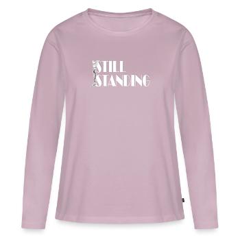 Stehende Beinamputierte Gliedmaßenprothese Bild - Frauen Premium Bio Langarmshirt - Altrosa - Vorne - Julia (174cm)