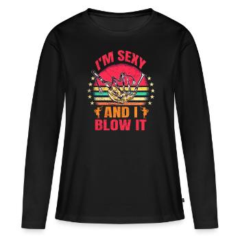 Cornemuse Kilt Écossais Beat Cornemuse - T-shirt manches longues Premium bio Femme - noir - Devant - Julia (174cm)