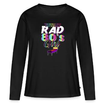Vintage Retro Pinball Arcade Game Lovers Lifestyle - Frauen Premium Bio Langarmshirt - Schwarz - Vorne - Julia (174cm)