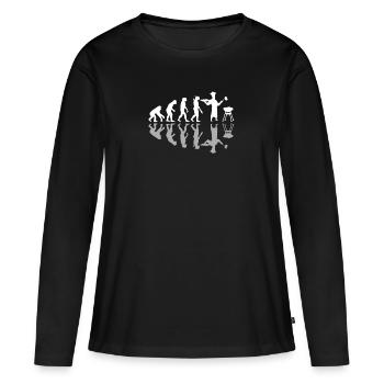 Grill Master Human Evolution BBQ Smoker Grilling - T-shirt manches longues Premium bio Femme - noir - Devant - Julia (174cm)