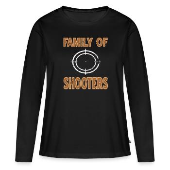 Famille De Tireurs Rétro Drôle NAVY Seal Designs - T-shirt manches longues Premium bio Femme - noir - Devant - Julia (174cm)