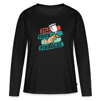 Auto Body Painter Auto Maler Sprayer - T-shirt manches longues Premium bio Femme - noir - Devant - Julia (174cm)