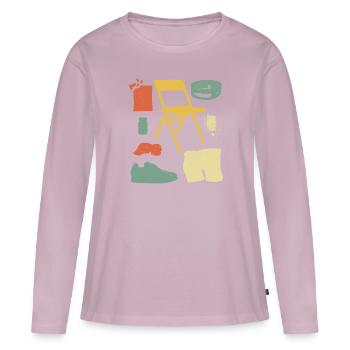 Just Powerlifting Things - Frauen Premium Bio Langarmshirt - Altrosa - Vorne - Julia (174cm)