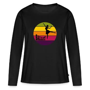 Ballet du coucher du soleil 5 - T-shirt manches longues Premium bio Femme - noir - Devant - Julia (174cm)