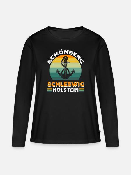 Schönberg Schleswig-holstein - Frauen Premium Bio Langarmshirt - Schwarz