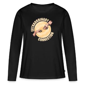 Agriculture combinée exceptionnelle - T-shirt manches longues Premium bio Femme - noir - Devant - Julia (174cm)