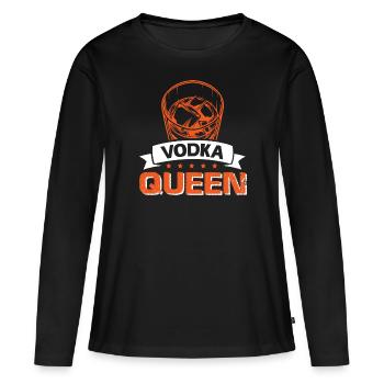 Vodka Queen - T-shirt manches longues Premium bio Femme - noir - Devant - Julia (174cm)