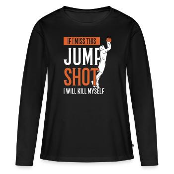 Si je rate cette combinaison, j’apporte - T-shirt manches longues Premium bio Femme - noir - Devant - Julia (174cm)