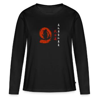 7 vertus d’un samouraï personnages japonais - T-shirt manches longues Premium bio Femme - noir - Devant - Julia (174cm)