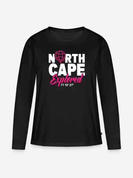 Nordkap/ North Cape team Rundreise design - Premium økologisk langærmet T-shirt til kvinder - sort