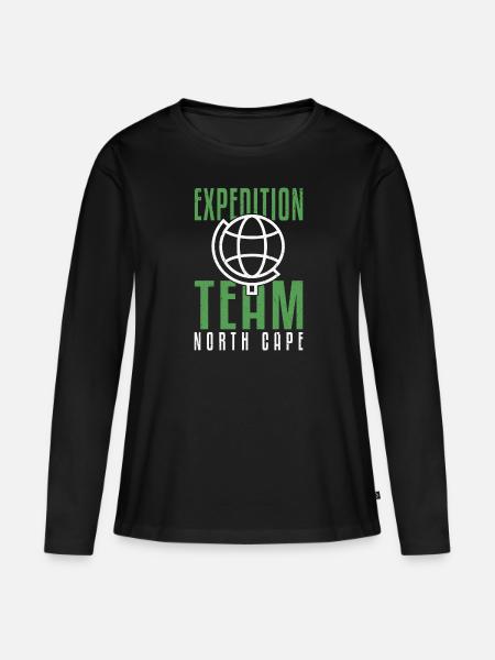 Nordkap/ North Cape team Rundreise design - Premium økologisk langærmet T-shirt til kvinder - sort